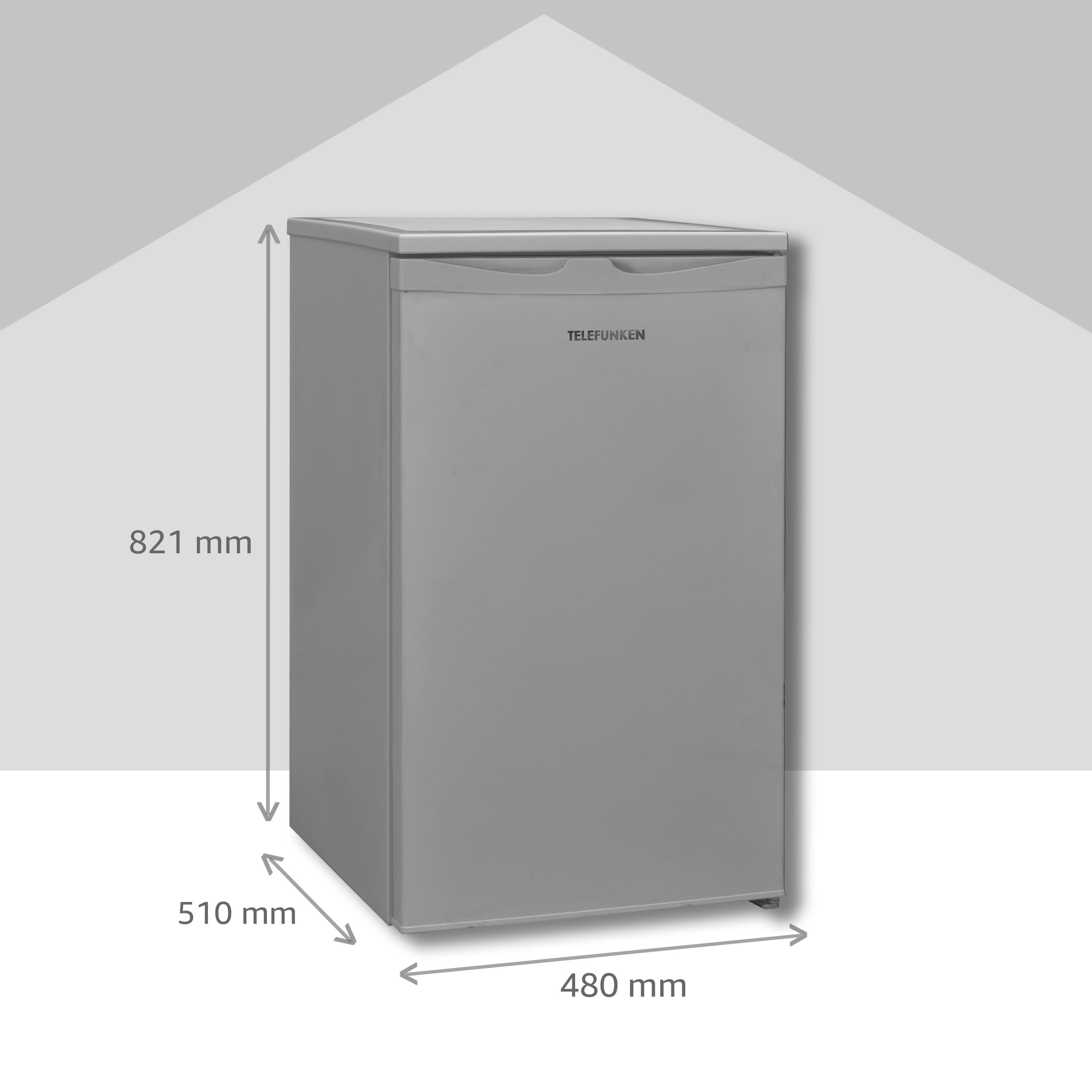 Telefunken Gefrierschrank CF-34-101-S, 82.1 cm hoch, 48 cm breit, Tischgefrierschrank, 63 L Gesamt-Nutzinhalt, Leise & Effizient