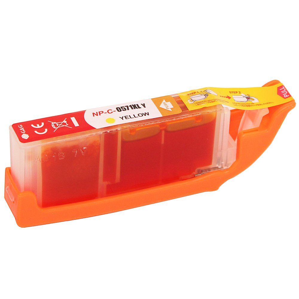 ABC Tintenpatrone (Kompatible Druckerpatrone für Canon 571XL CLI-571XL Gelb Pixma, G7700 MG7750 MG7751 MG7752 MG7753Pixma TS5050 TS5051 TS5052 TS5053 TS5)