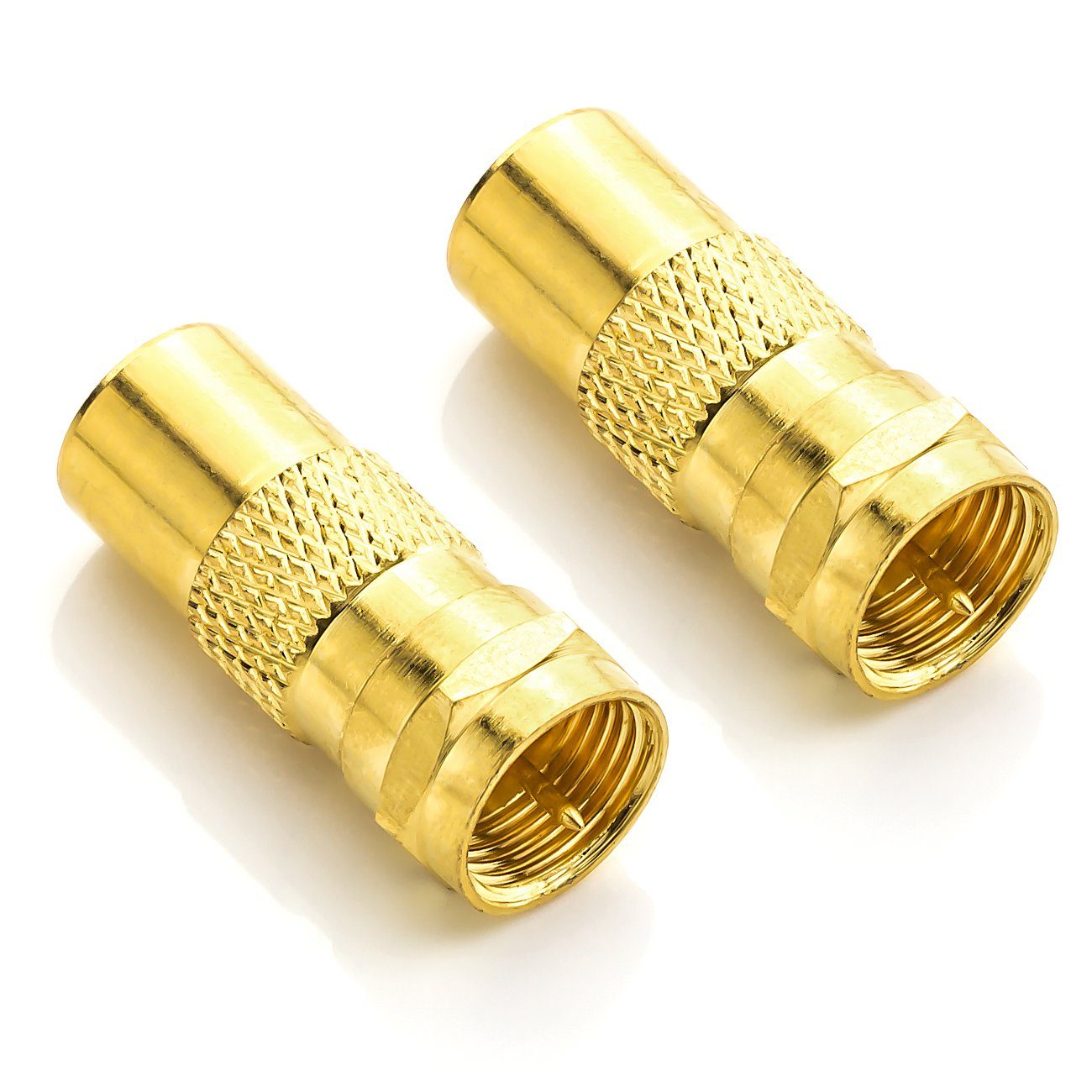 deleyCON deleyCON SAT Adapter Kabel zu SAT SET 2 Stück F-Stecker zu SAT-Kabel