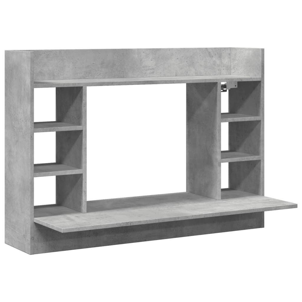 Schreibtisch Wand-Schreibtisch Betongrau 105x48x75 cm Holzwerkstoff