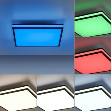 JUST LIGHT Deckenleuchte MARIO, LED fest integriert, warmweiß - kaltweiß, LED, CCT - über Fernbedienung, RGB-Rainbow, dimmbar, Infrarot inkl.