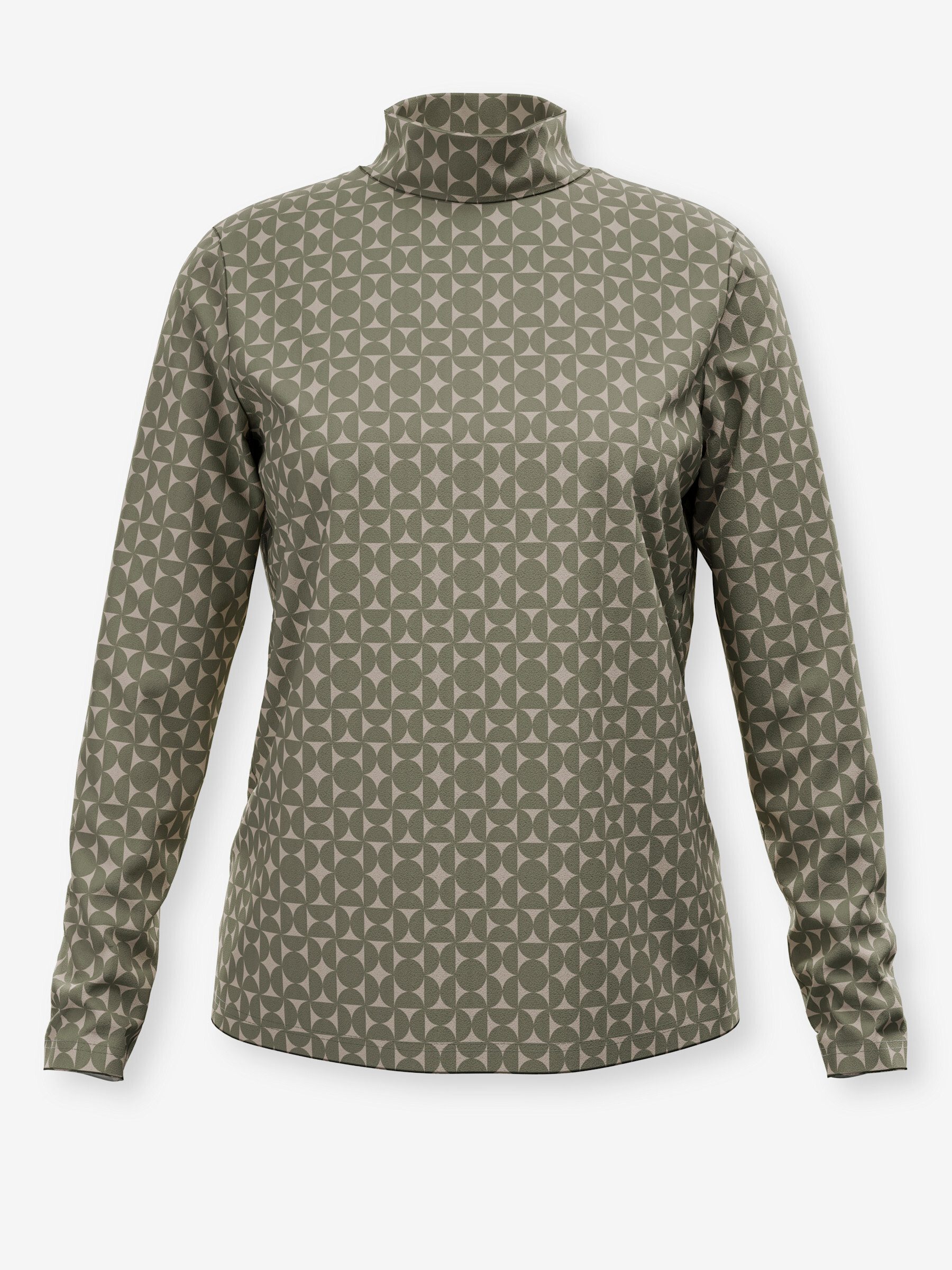 T-Shirt Stehkragen-Shirt Langarm