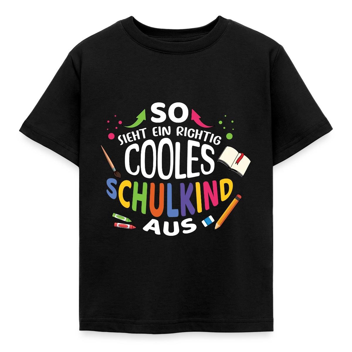 Spreadshirt T-Shirt Cooles Schulkind Einschulung Bunt ABC Schütze Kinder T-Shirt (1-tlg)