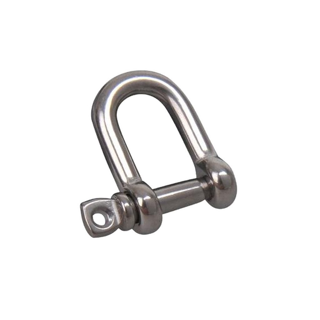 Seilflechter Blindniete D-Schäkel 5mm, A4 RVS AISI 316, 1.300 daN