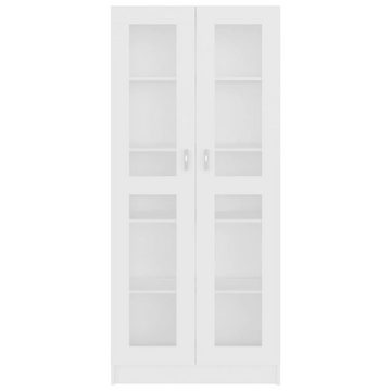 furnicato Bücherregal Vitrinenschrank Weiß 82,5x30,5x185,5 cm Holzwerkstoff