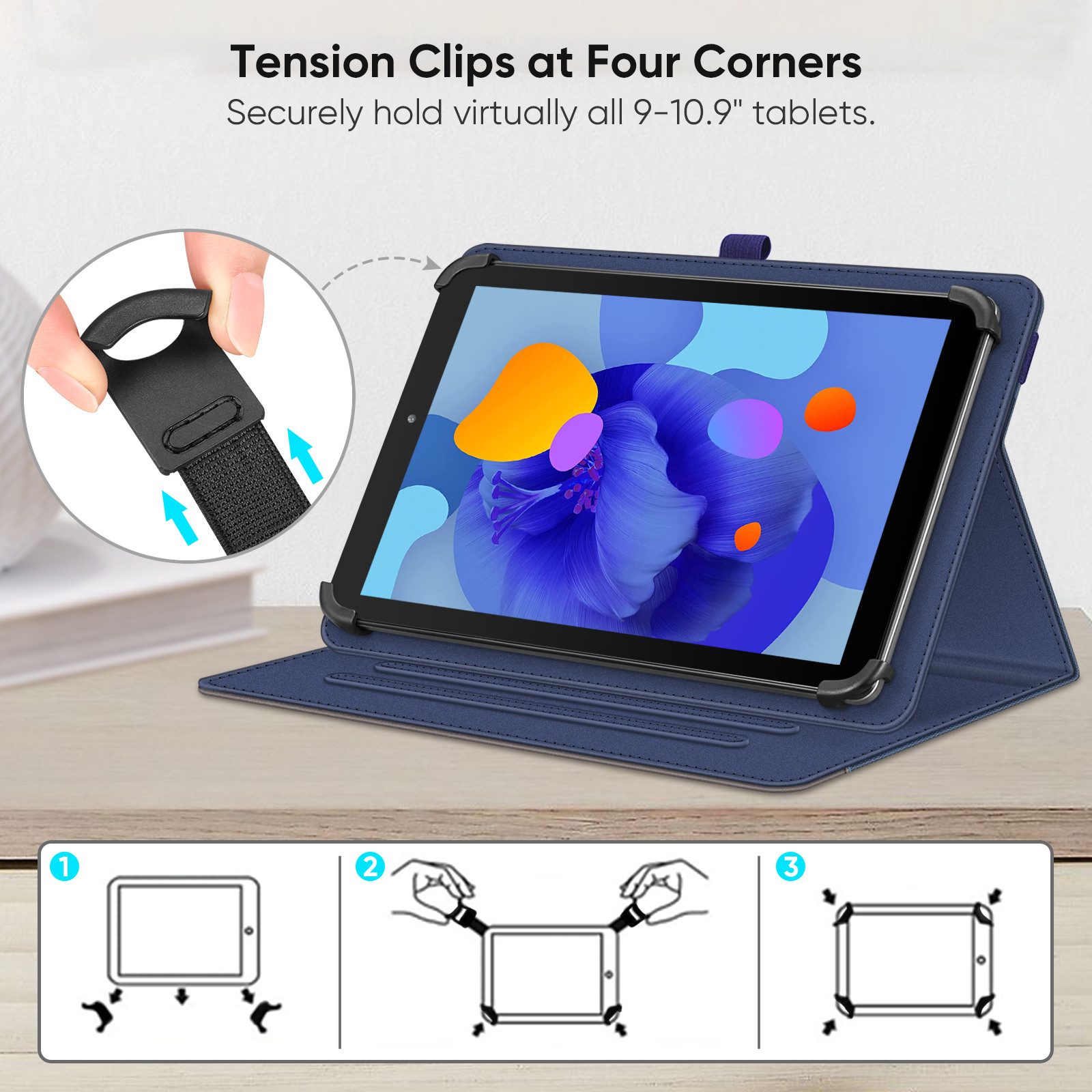 Fintie Tablet-Hülle Universal Hülle für Blackview Tab60 WiFi Tablet 10''/Tab 70/Tab 80 10" – Bild 5 von 5