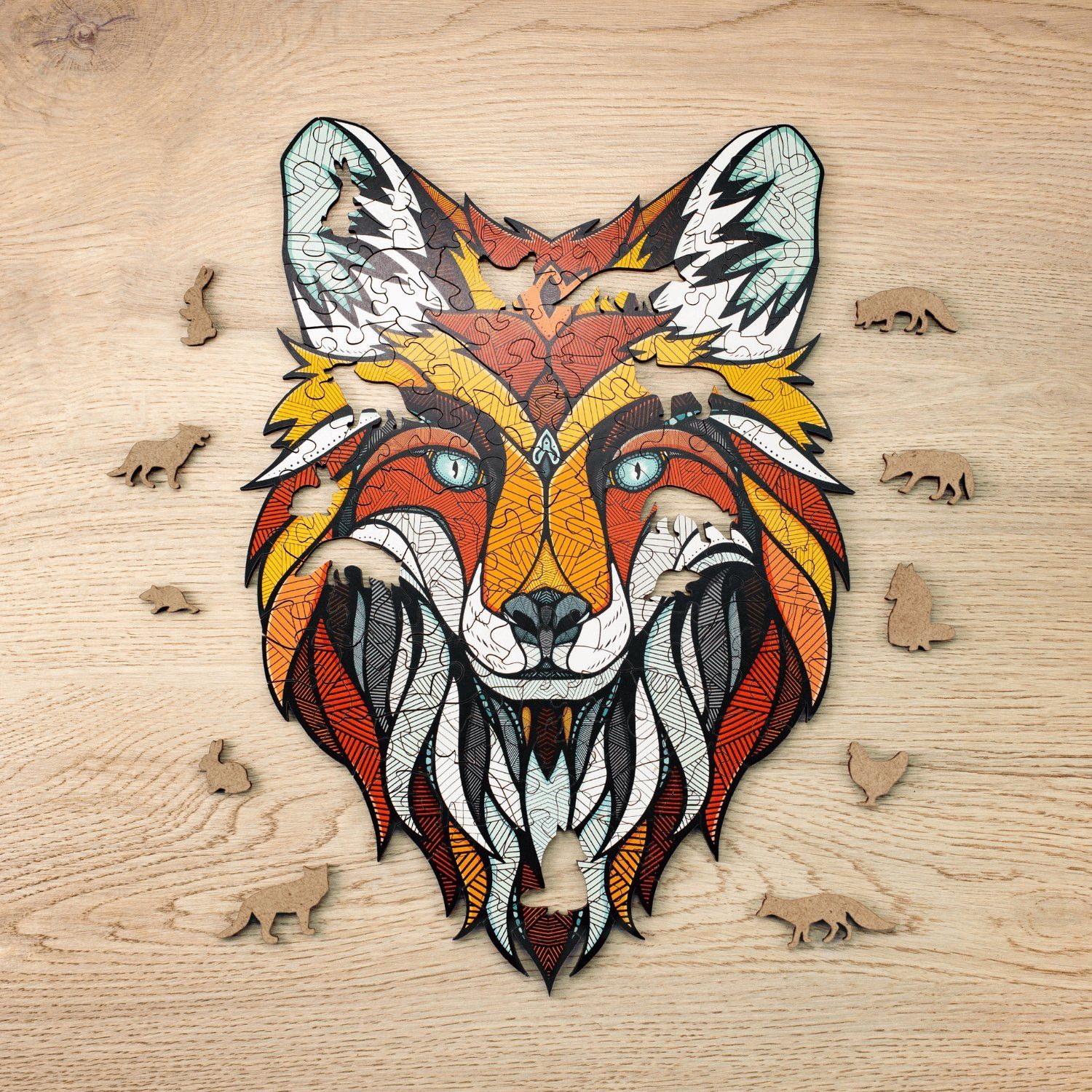 Eco Wood Art Puzzle Eco-Wood-Art Fuchs Holzpuzzle, 90 Puzzleteile