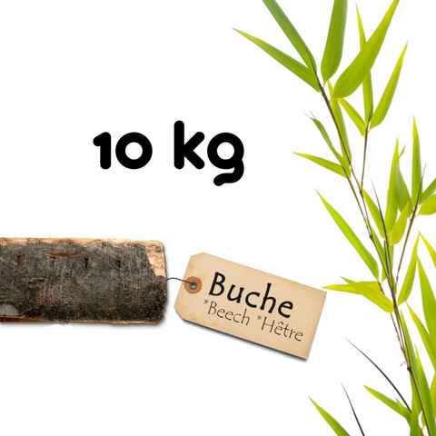 BooGardi Kaminholz Feuerholz kaminfertig, (Buchenholz 10kg), Hartholz getrocknet Ofenholz Buche Eiche Kiefer