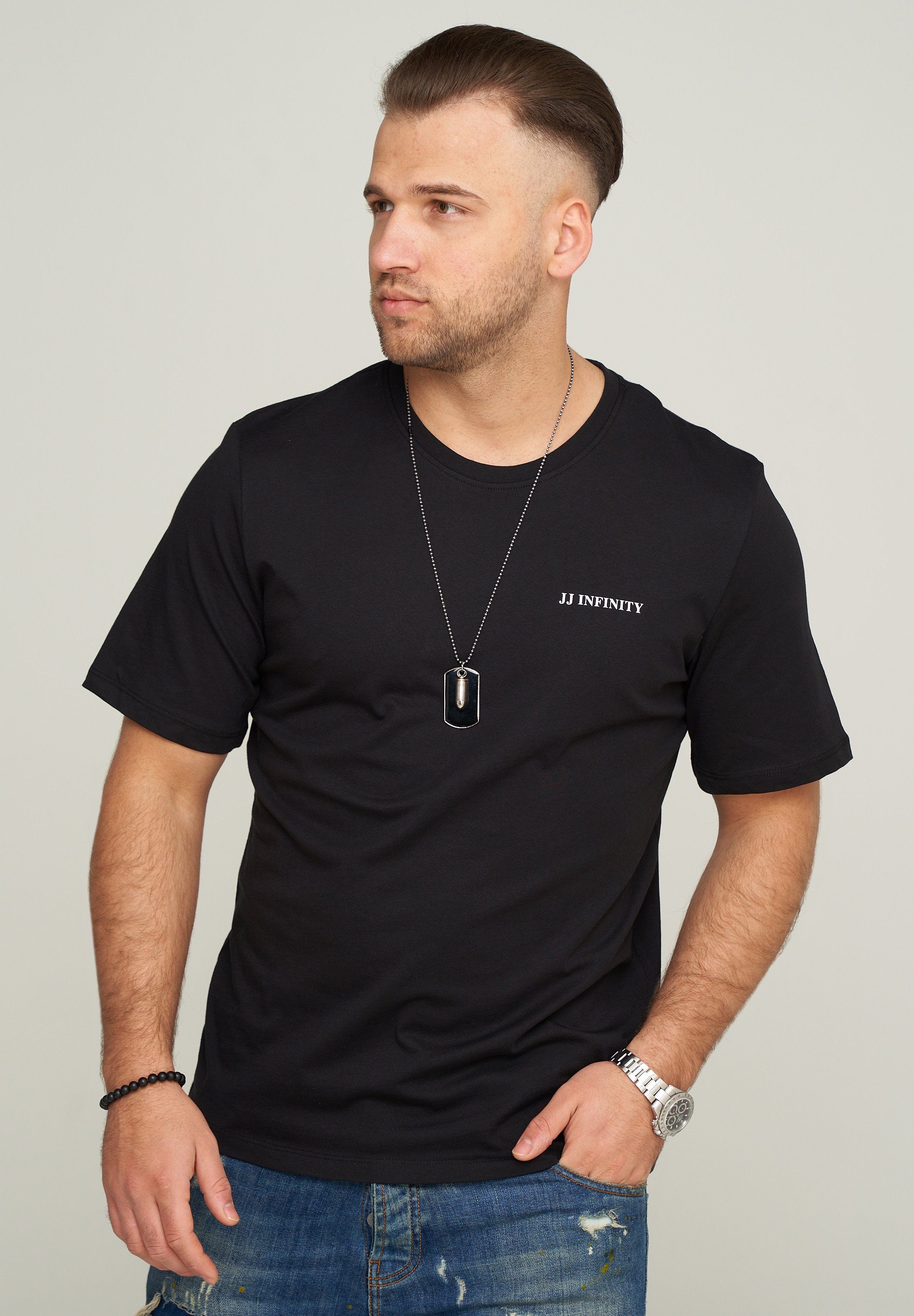 Jack & Jones T-Shirt JCOROUND INFINITY Black