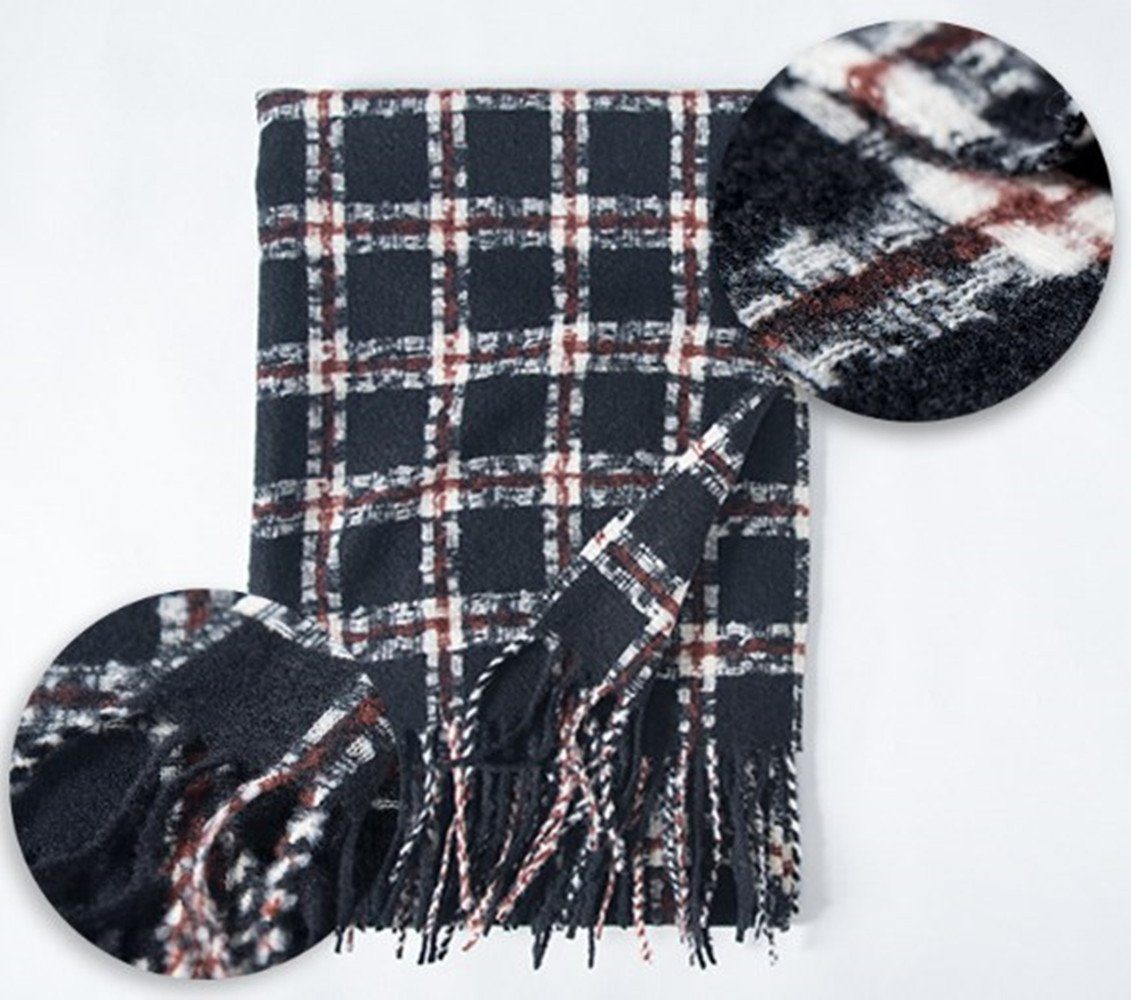XDeer Wollschal Schal Geschenk Schal,kuschelweich Qualität, in Farben Karo,Winter Halstuch beige Damen Poncho verschiedenen für Damen Frauen