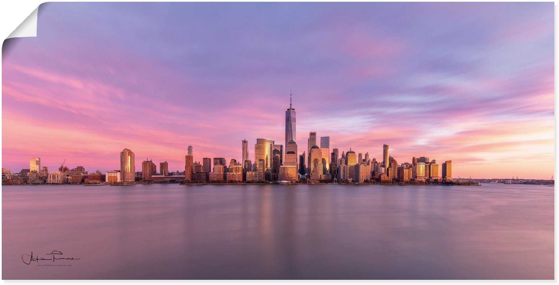 Artland Wandbild Manhattan Skyline, New York (1 St), als Alubild,  Leinwandbild, Wandaufkleber oder Poster in versch. Größen