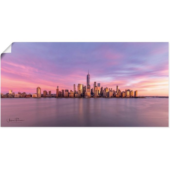 Artland Wandbild Manhattan Skyline New York (1 St) als Alubild Leinwandbild Wandaufkleber oder Poster in versch. Größen