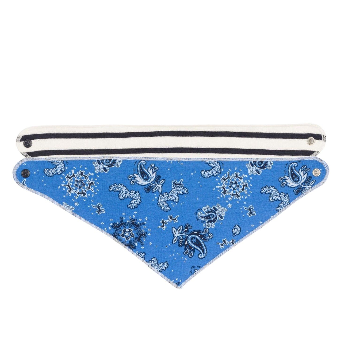 Petit Bateau Lätzchen Petit Bateau Baby Lätzchen 2er Set blau Paisley tolles Geschenk Taufe