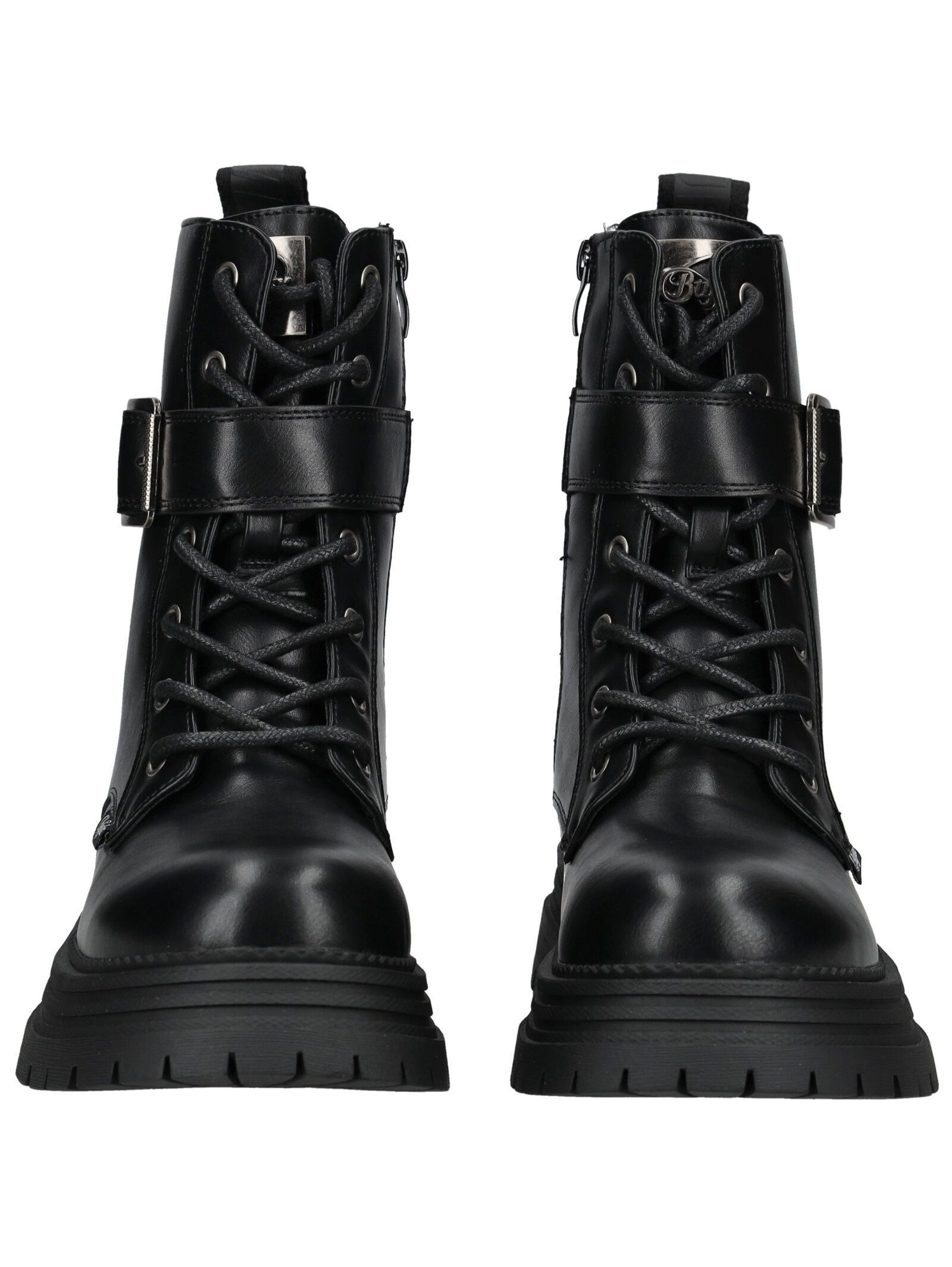 Buffalo Buffalo Stiefelette Lederimitat Schnürstiefelette