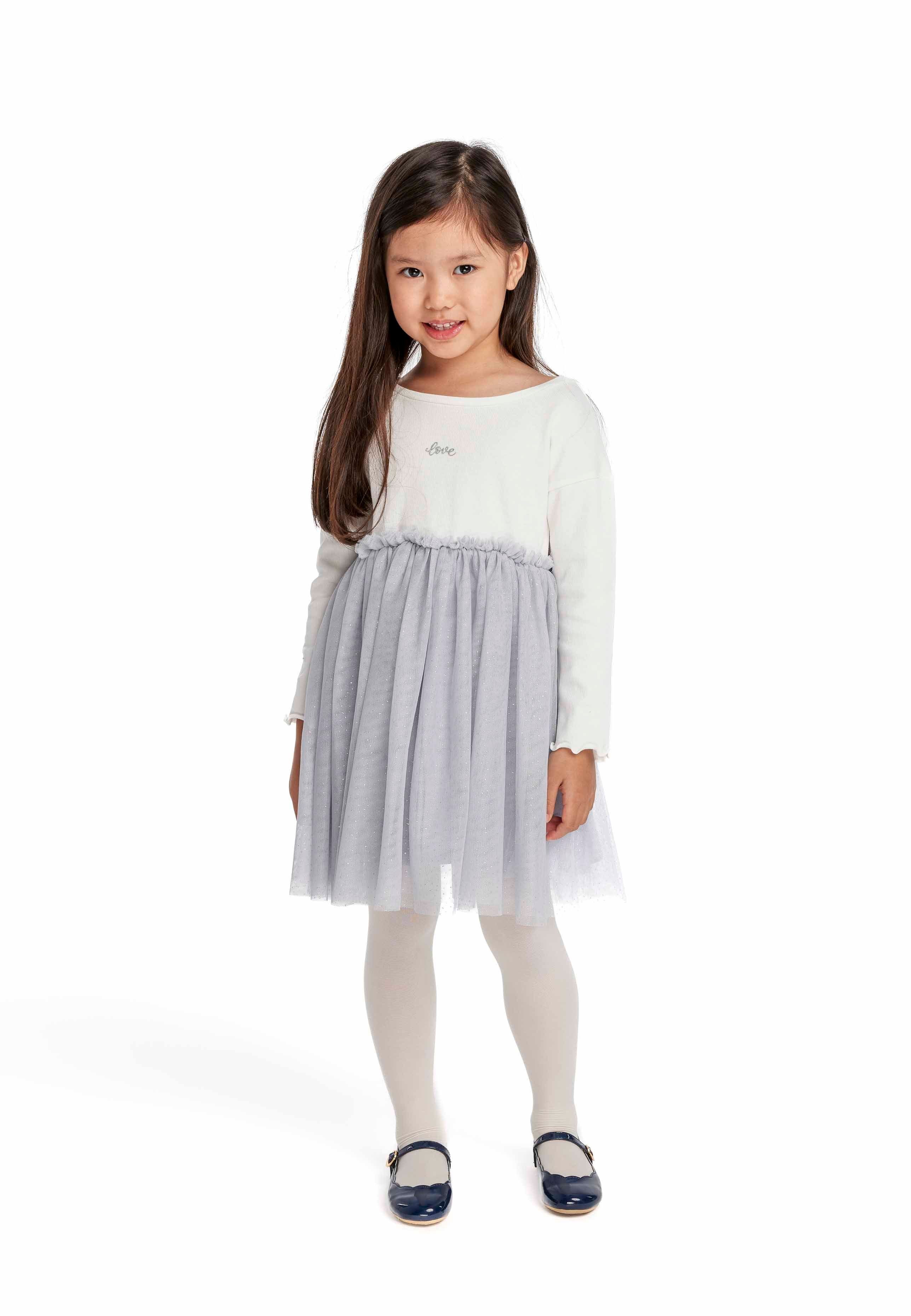 Jerseykleid mit glitzerndem Rock (12m-8y)