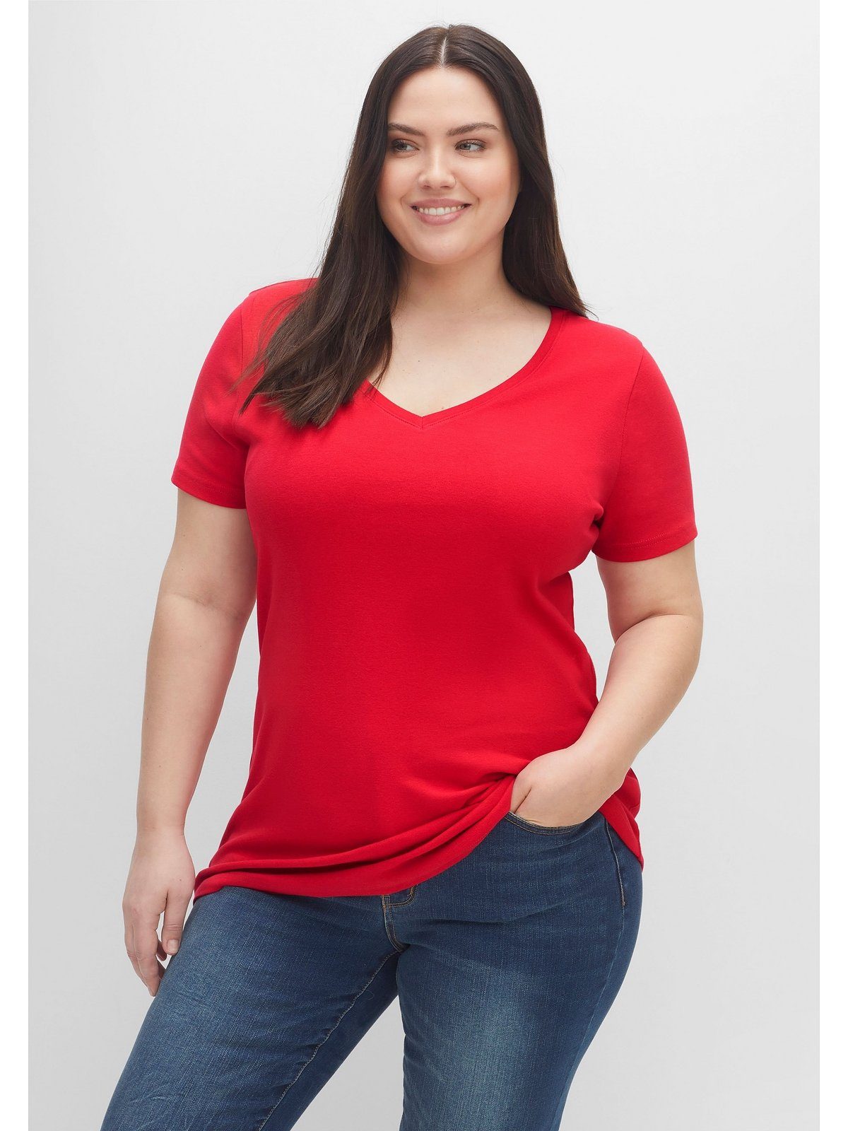 Sheego T-Shirt Große Größen im Doppelpack, günstig online kaufen