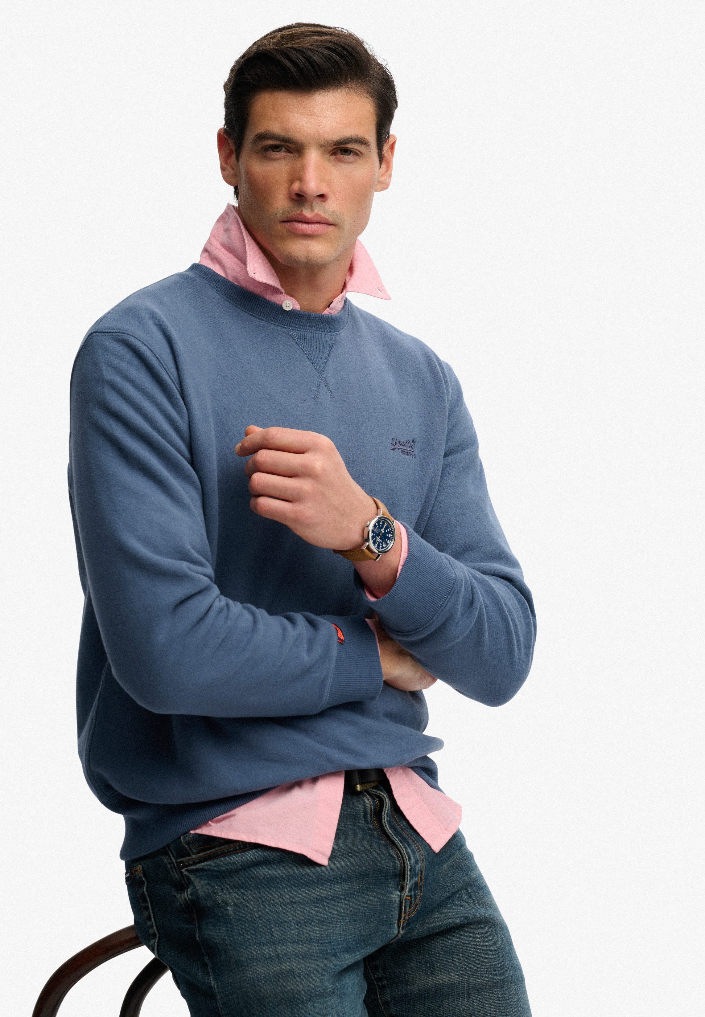 Superdry Sweatshirt ESSENTIAL LOGO CREW SWEATSHIRT Baumwollmischung, loose fit