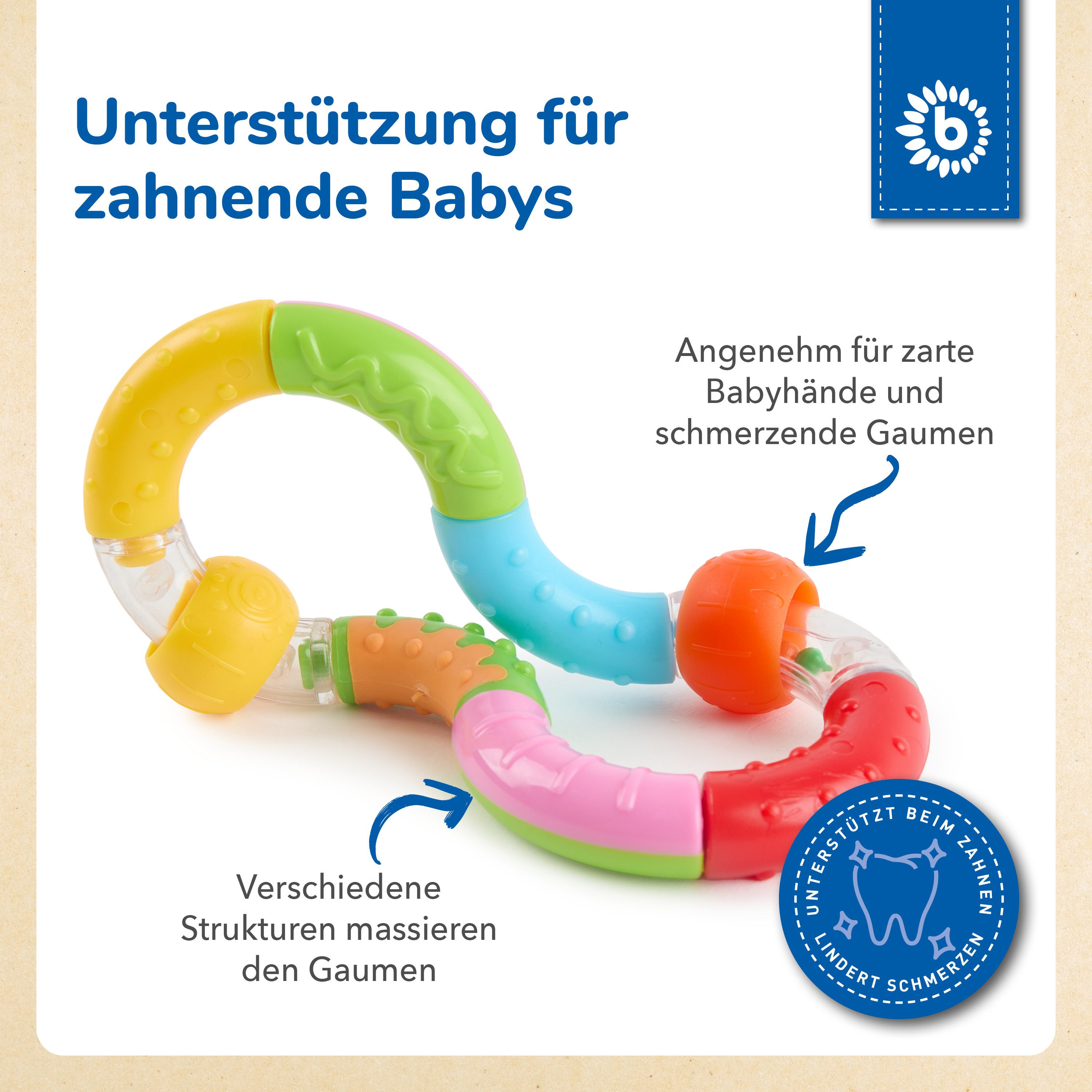 BIECO Greifspielzeug Bieco Ringrassel baby mit beweglichen Elementen