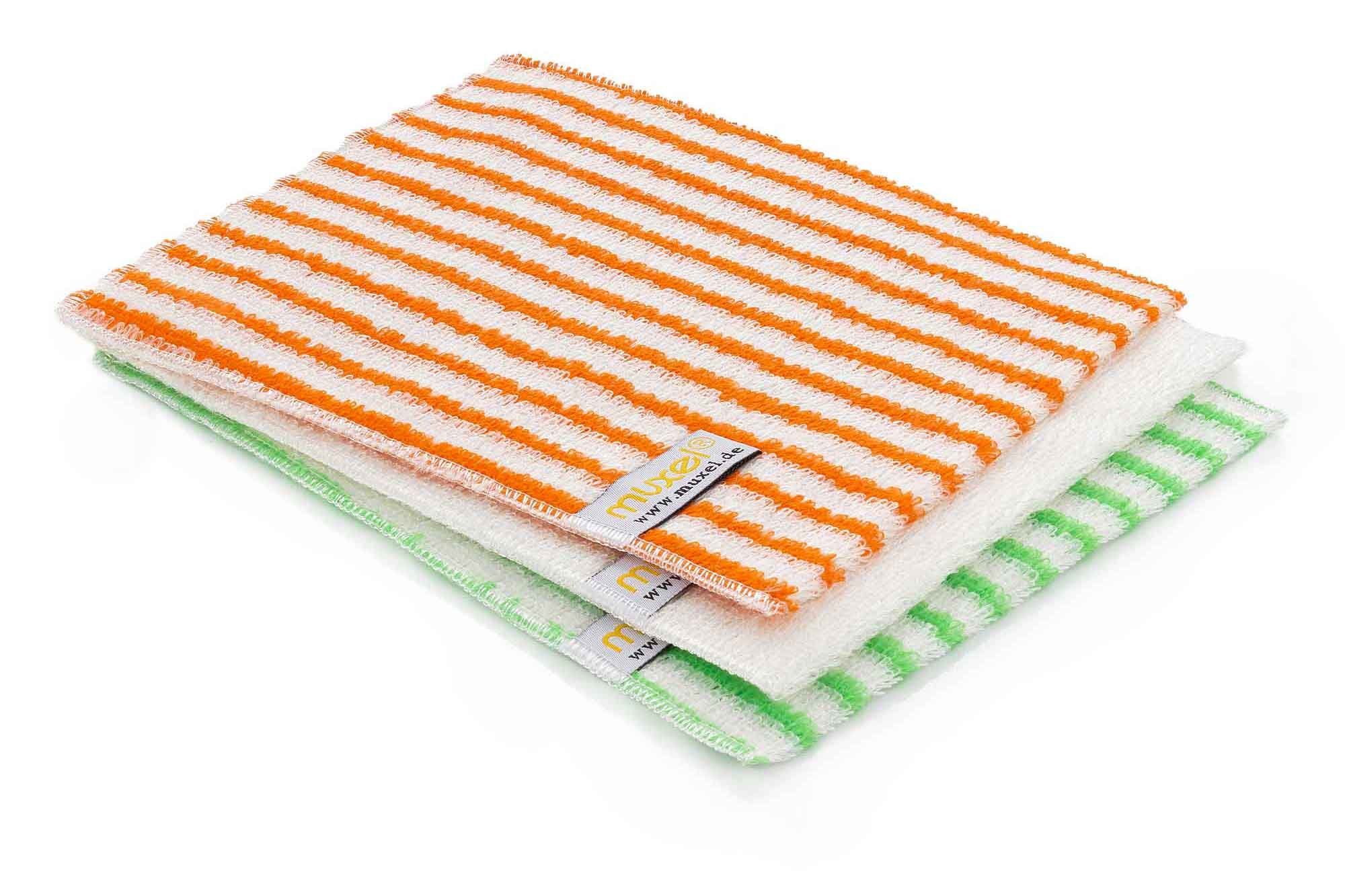 Muxel Geschirrtuch Spüllappen und Allzwecktuch – Das hygienische Spültuch, Geschirrtuch, (3-tlg., 3er Pack)