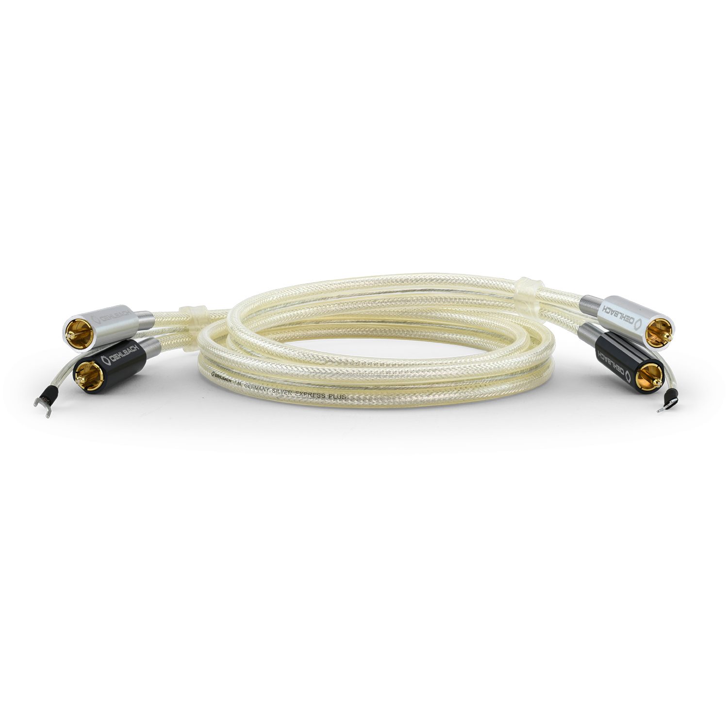 OEHLBACH Silver Express Plus Phono Audio-Cinchkabel inklusive Masseleitung Audio-Kabel, 2 x Cinch mit Masse, 2 x Cinch mit Masse (200 cm), Flexibel, Hochwertiges Kupfer
