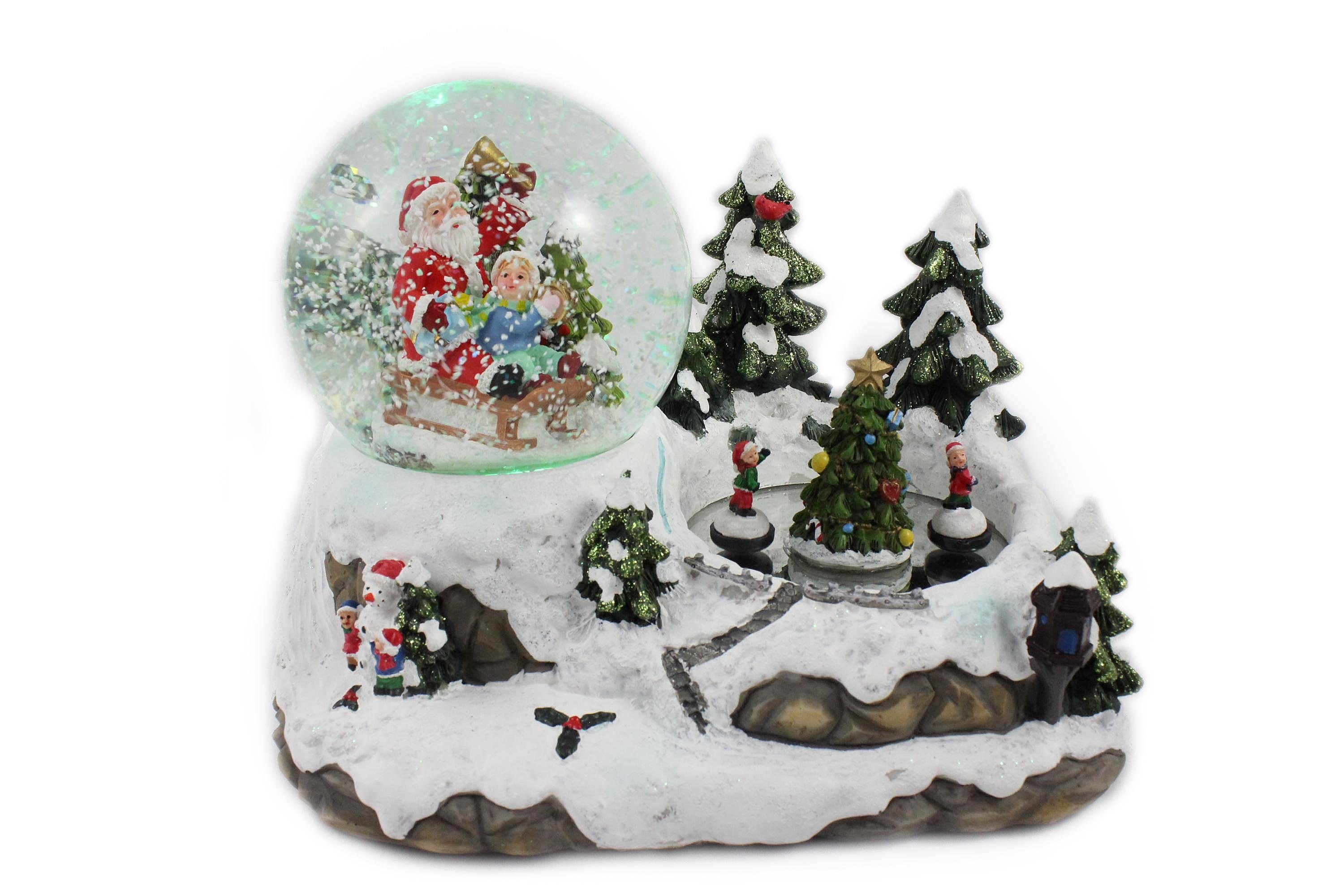 Schneekugel Schneekugel/Spieluhr, tanzende Kinder, Licht, Schneeantrieb