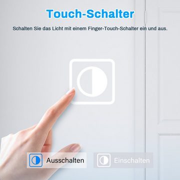 SONNI Spiegelschrank Spiegelschrank Bad mit Beleuchtung LED Badspiegel Touch 105x65cm Edelstah, Steckdose