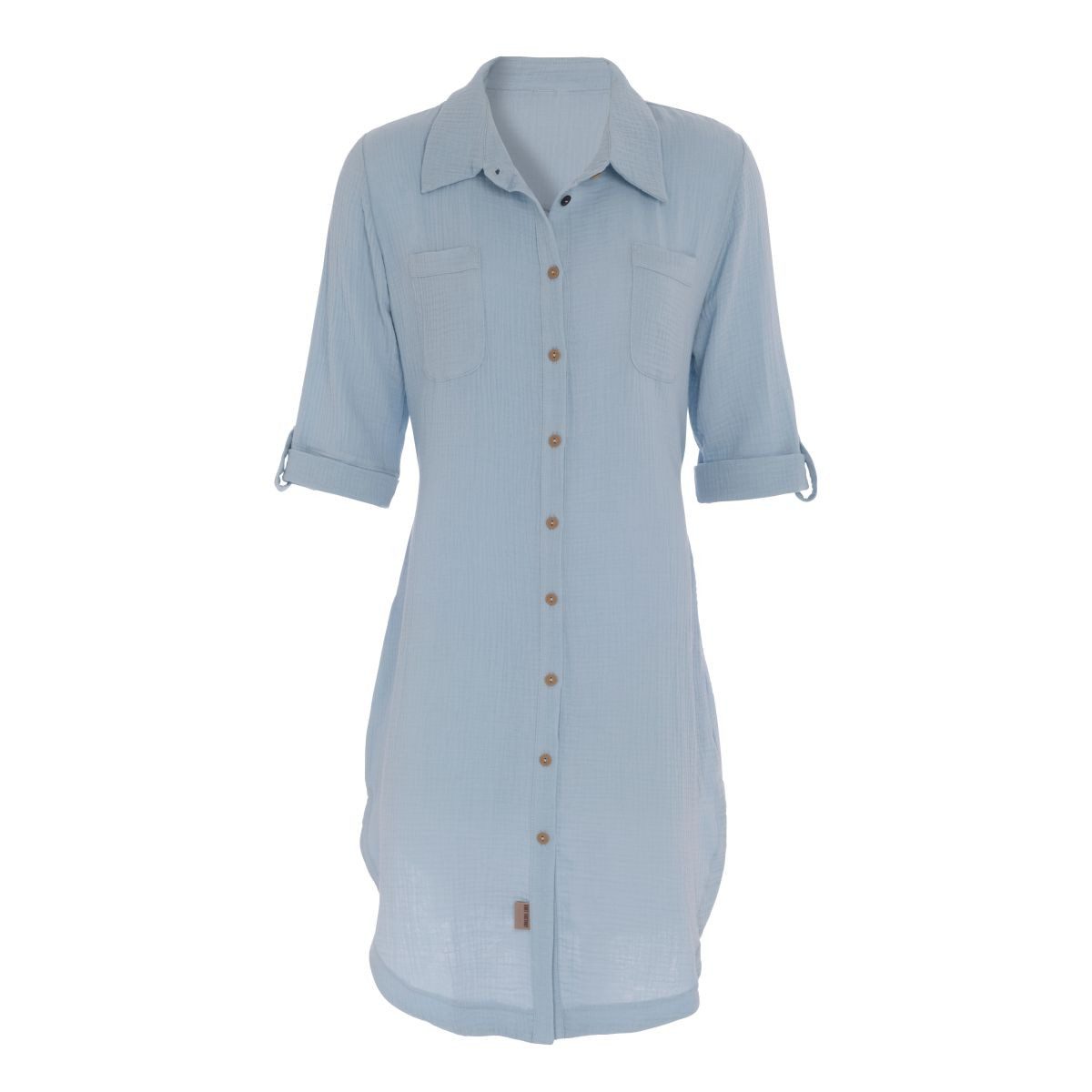 Klassische Bluse Kim Blusenkleid Indigo L