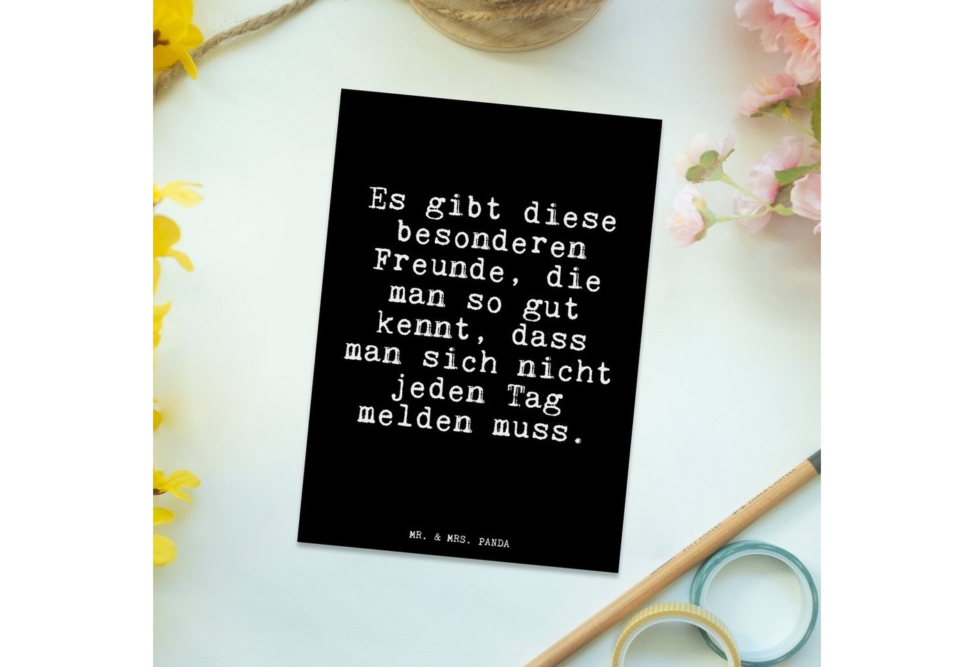 Thumbnail - Mr. & Mrs. Panda Postkarte Es gibt diese besonderen... - Schwarz - Geschenk, Freundin, Freunde, Glücksmomente teilen