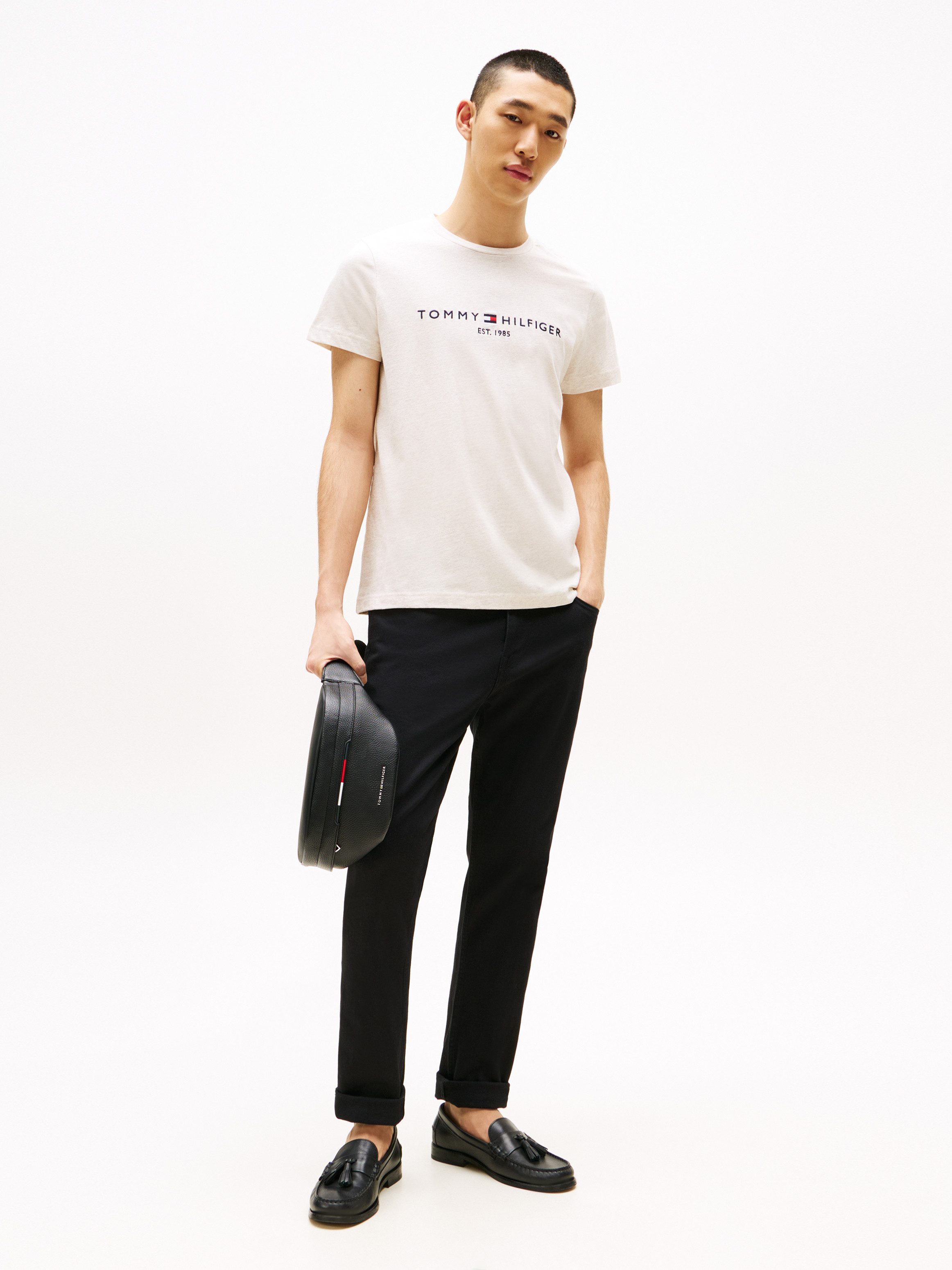Tommy Hilfiger T-Shirt TOMMY LOGO aus reiner Baumwolle