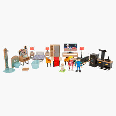 Small Foot Puppenhausmöbel Puppenhausmöbel-Set Modern (packung, 30tlg., 30 teile), vielseitige Spielmöglichkeiten