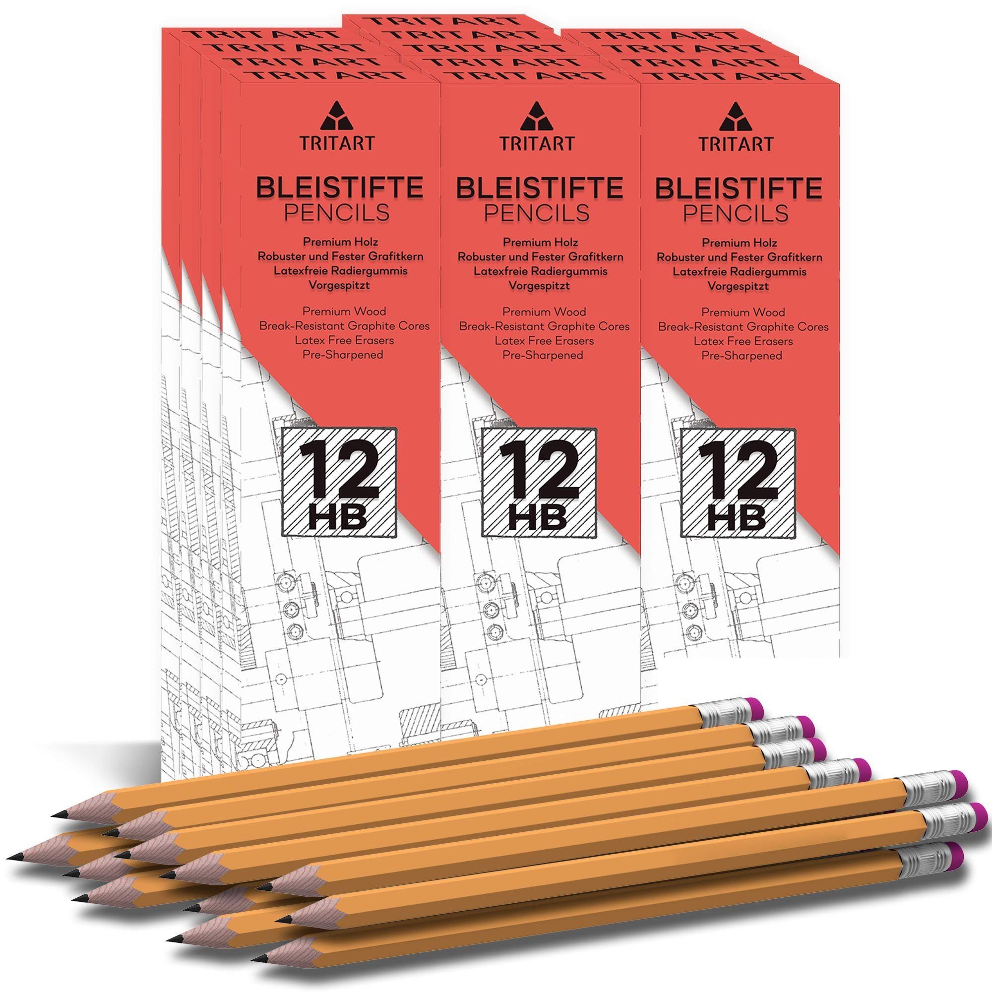 Tritart Bleistift Radiergummi, Set Radiergummi Set Bleistift HB 156 HB 156 + + - Bleistift Stifte - Stifte