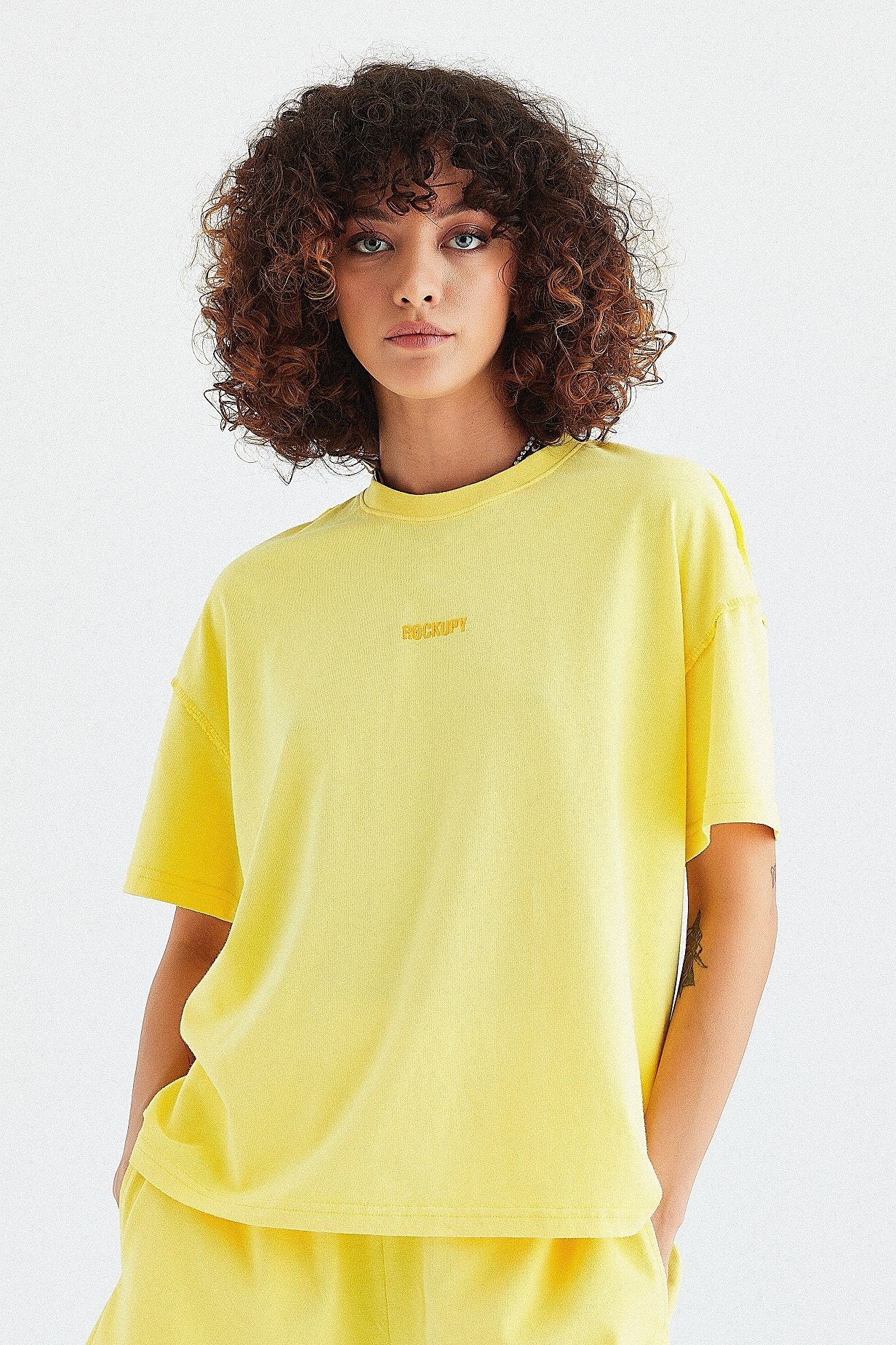 Rockupy T-Shirt für Damen in Gelb "Lillith"