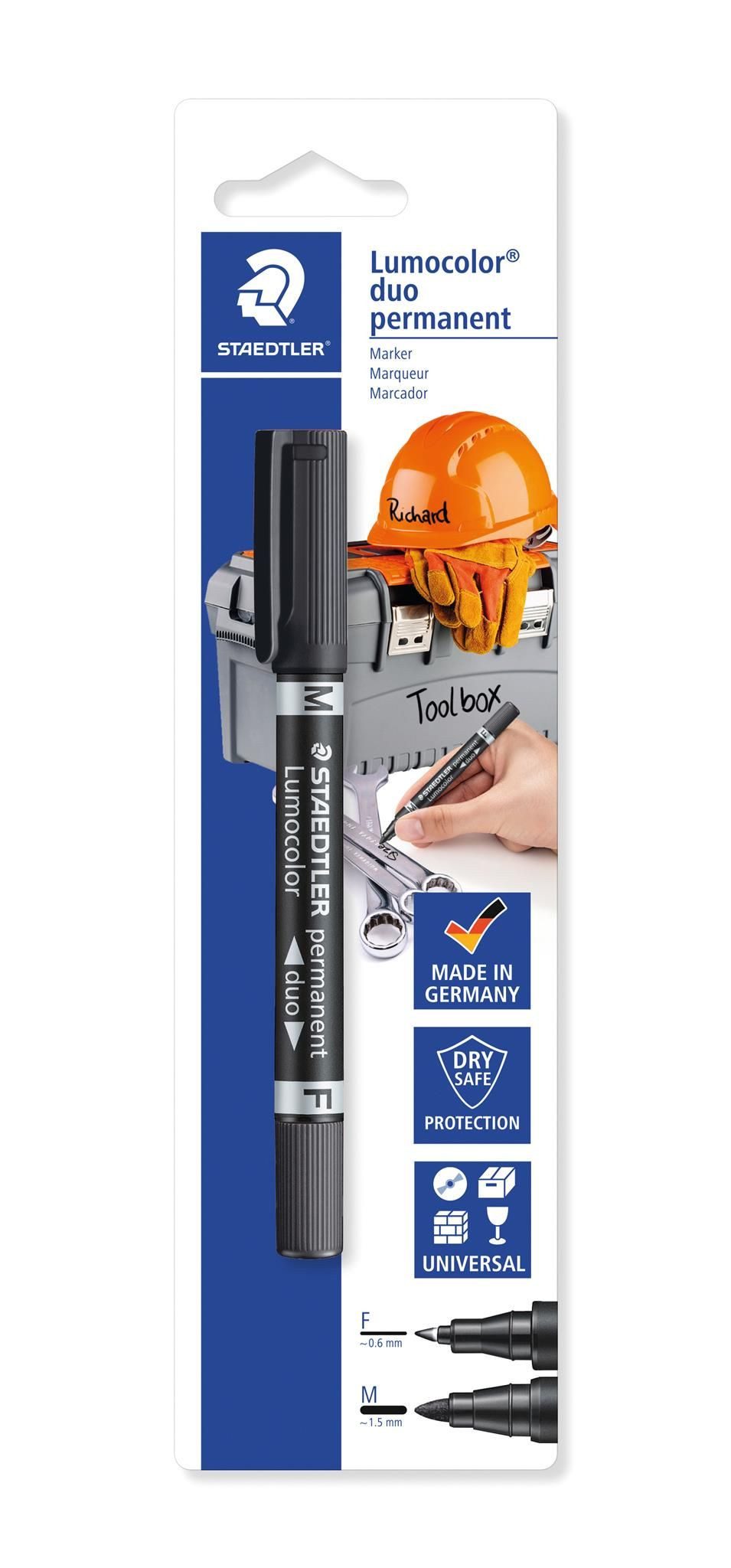 STAEDTLER Marker Staedtler Zweispitzmarker Lumo BK Heimwerker
