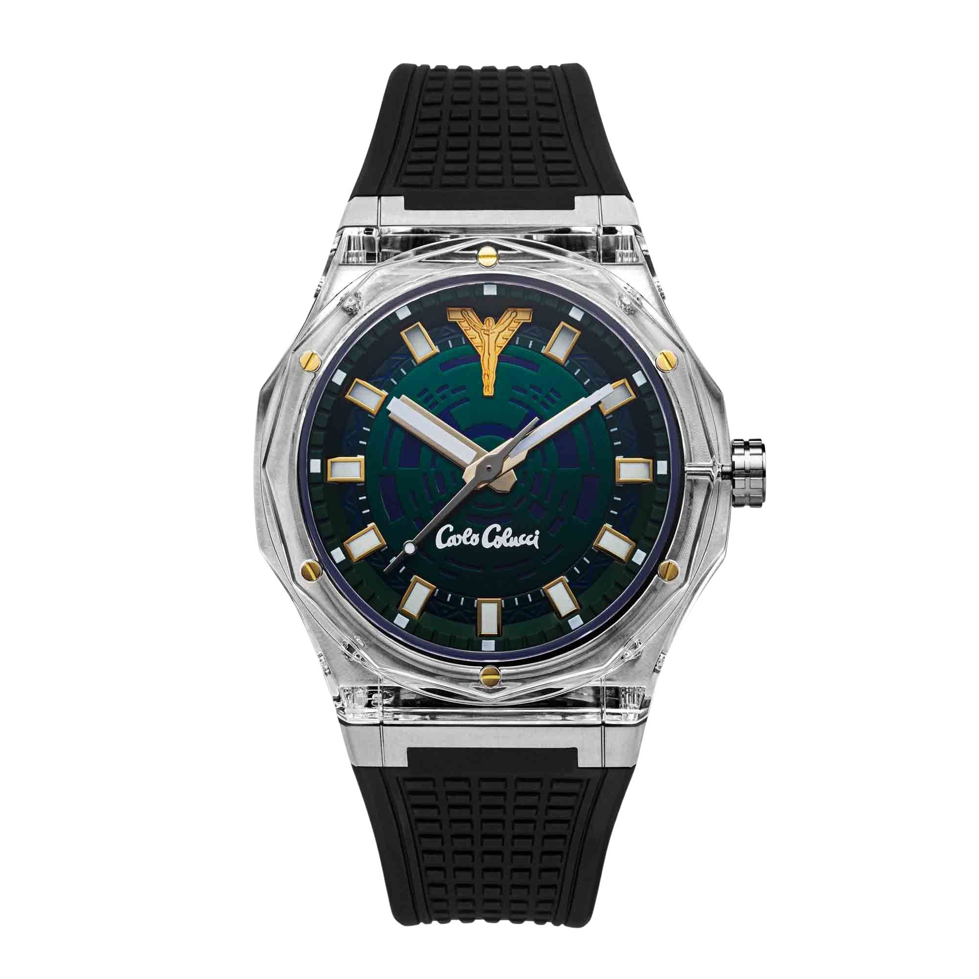 CARLO COLUCCI Quarzuhr CC503-1 CC503-1, Armbanduhr, Herrenuhr, Silikonarmband, analog