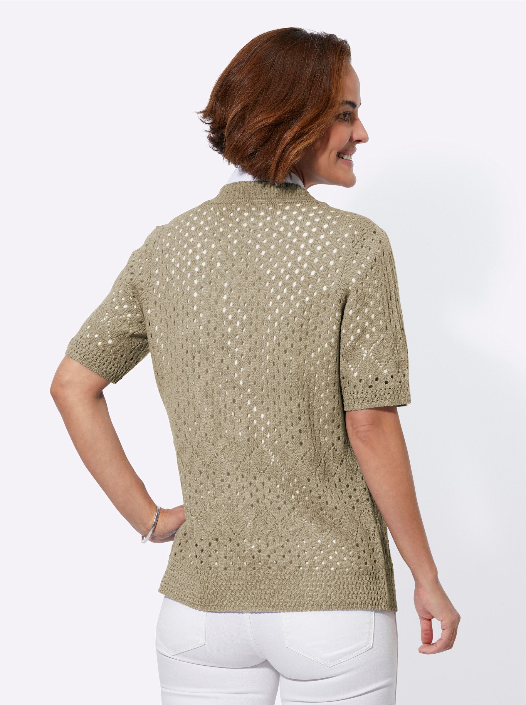 Classic Basics Ajourstrickjacke günstig online kaufen