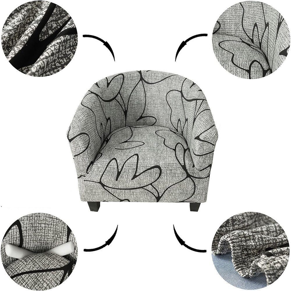 FELIXLEO Sesselhusse Schonbezug Abnehmbarer und waschbarer Sessel Sofa-Schonbezug