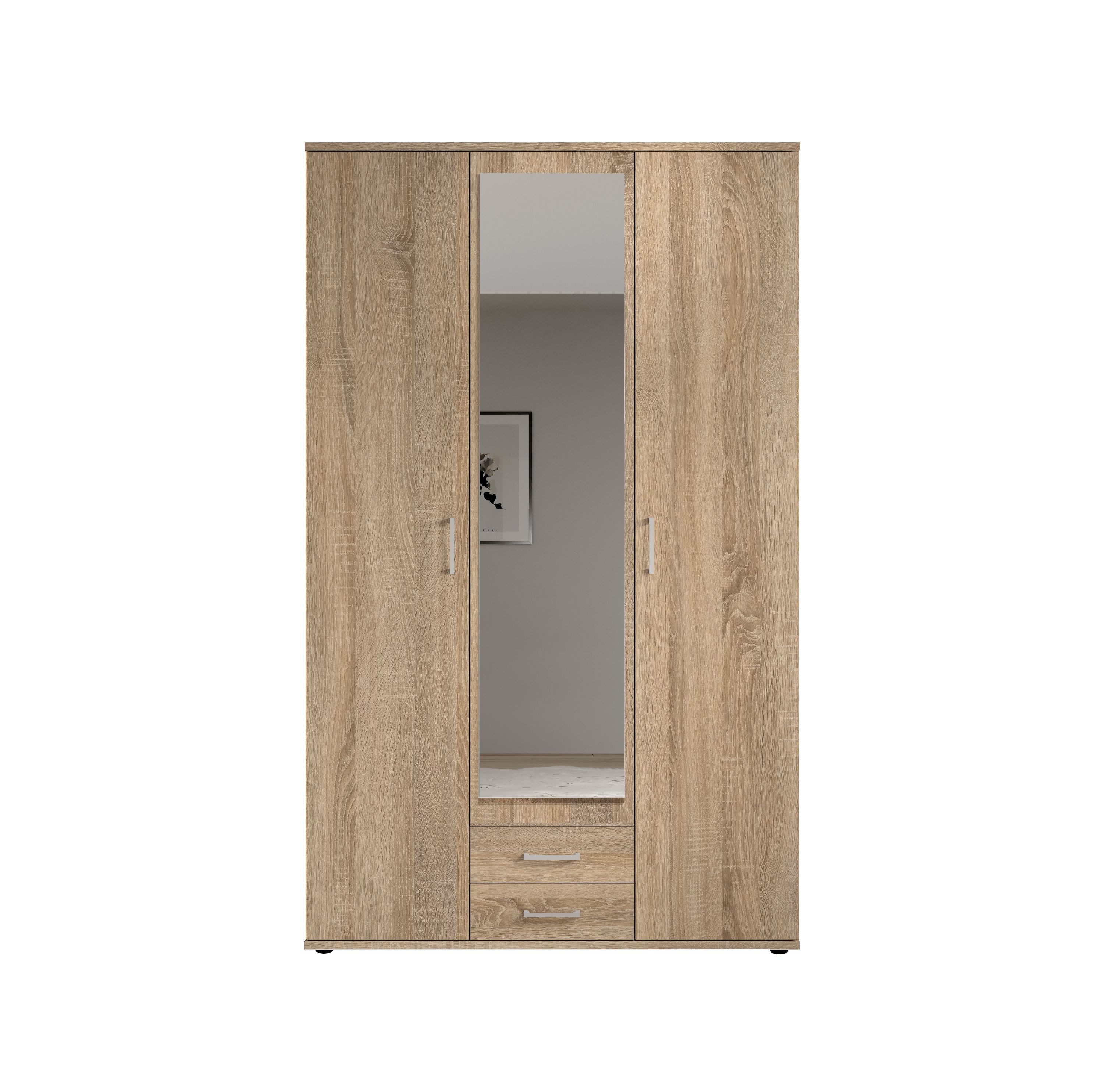 HARPER Kleiderschrank Kleiderschrank HARPER BREST BHT 120x196x54 cm braun Drehtürenschrank