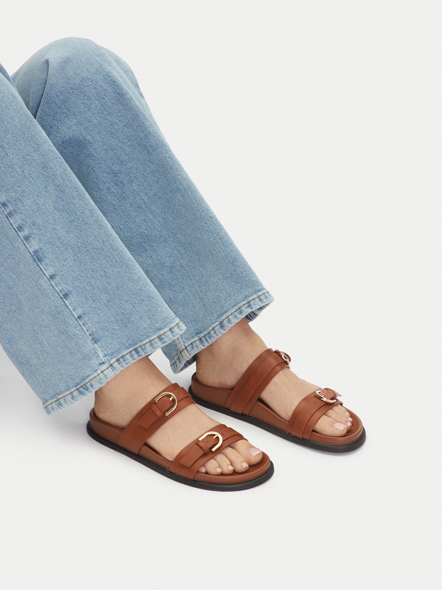 Jenny Jenny Damen-Flip-Flops Braun L09092 Badepantolette