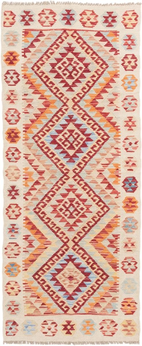 Orientteppich Kelim Afghan 80x197 Handgewebter Orientteppich Läufer, Nain Trading, rechteckig, Höhe: 3 mm