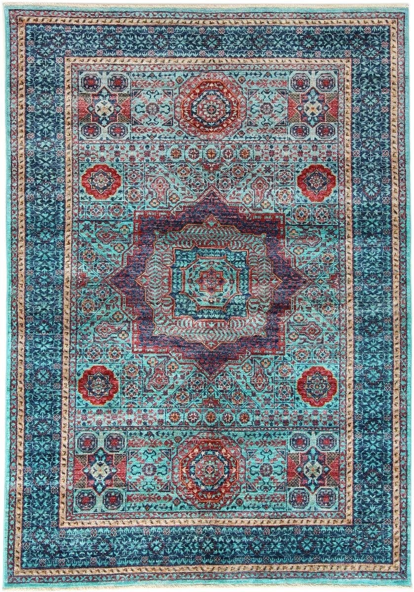 Orientteppich Mamluk 125x176 Handgeknüpfter Orientteppich, Nain Trading, rechteckig, Höhe: 6 mm