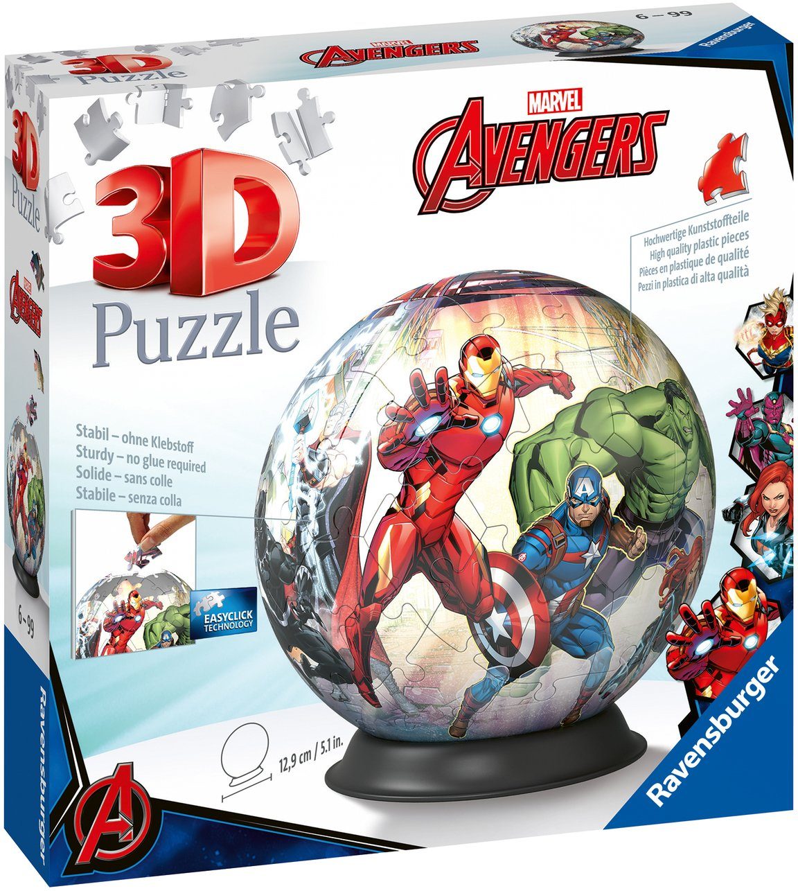 weltweit Marvel Avengers, FSC® - 72 Wald in Ravensburger schützt 3D-Puzzle Puzzleteile, Made - Europe,