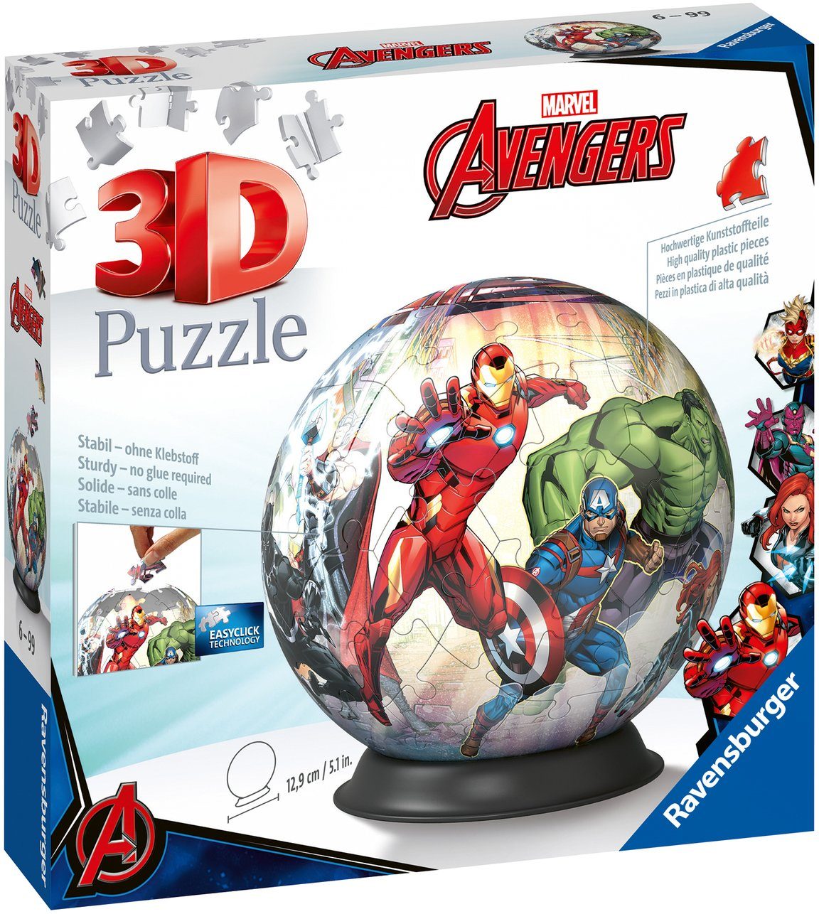 Ravensburger 3D-Puzzle Marvel Avengers, 72 Puzzleteile, Made in Europe