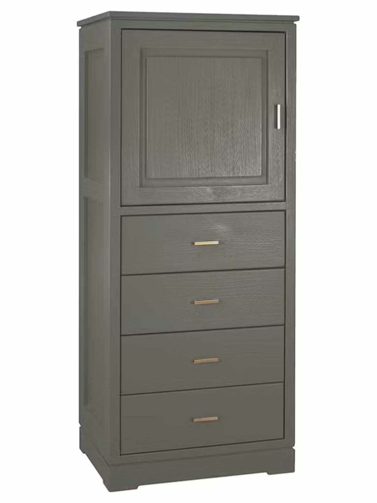 Casamia Highboard Highboard Casaventi 1-türig 4 Schubladen Pinie Massivholz