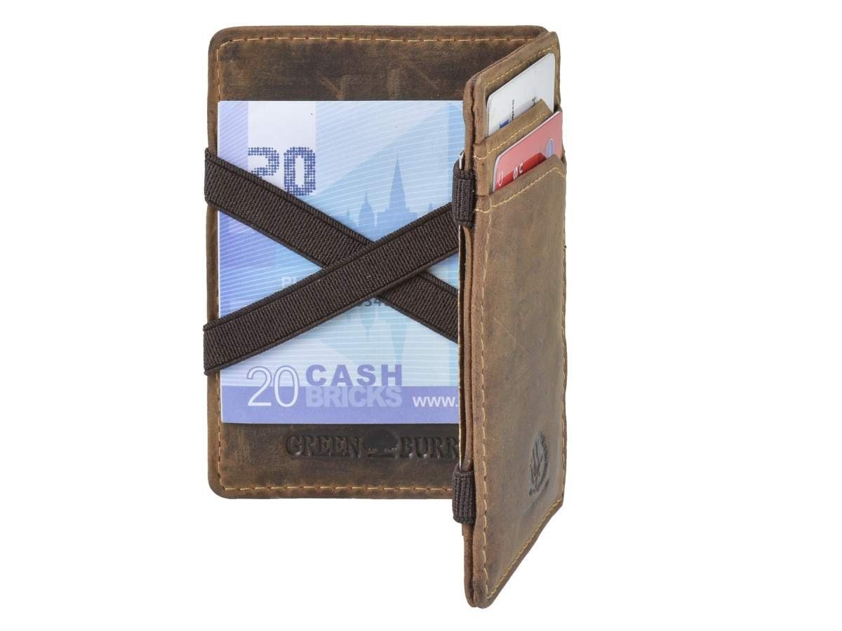 Kreditkartenfächer, Magic Wallet, Vintage, Minibörse Geldbörse Greenburry
