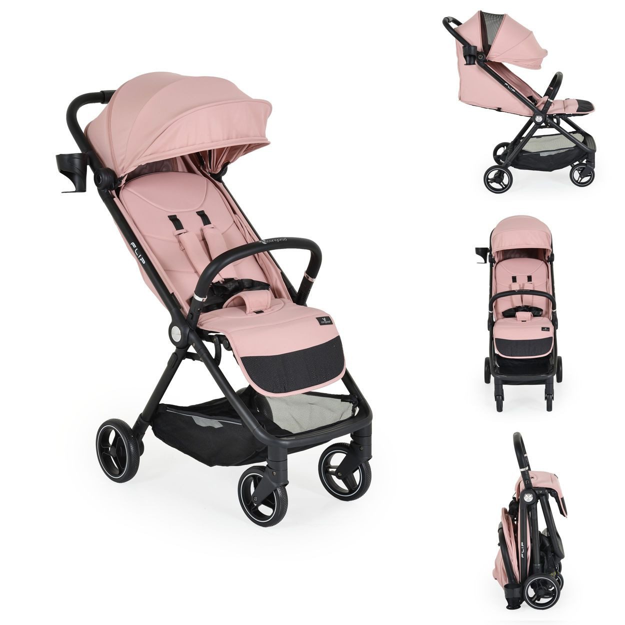 Cangaroo Kinder-Buggy Kinderwagen, Sommerbuggy Flip, klappbar Getränkehalter Korb Stoßdämpfer