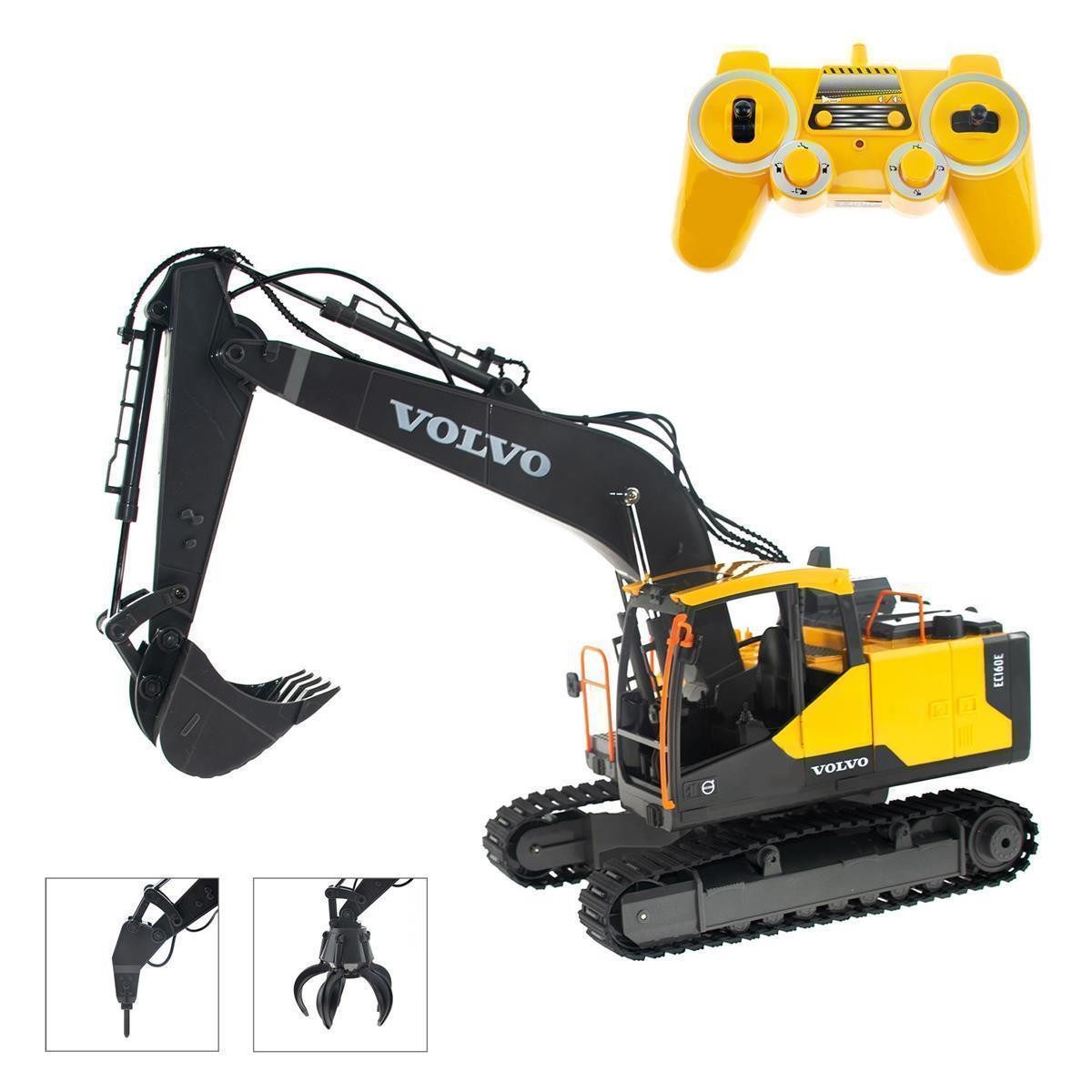efaso RC-Bagger E568 VOLVO ferngesteuerter Bagger 1:16 - 17-Kanal RC Bagger günstig online kaufen