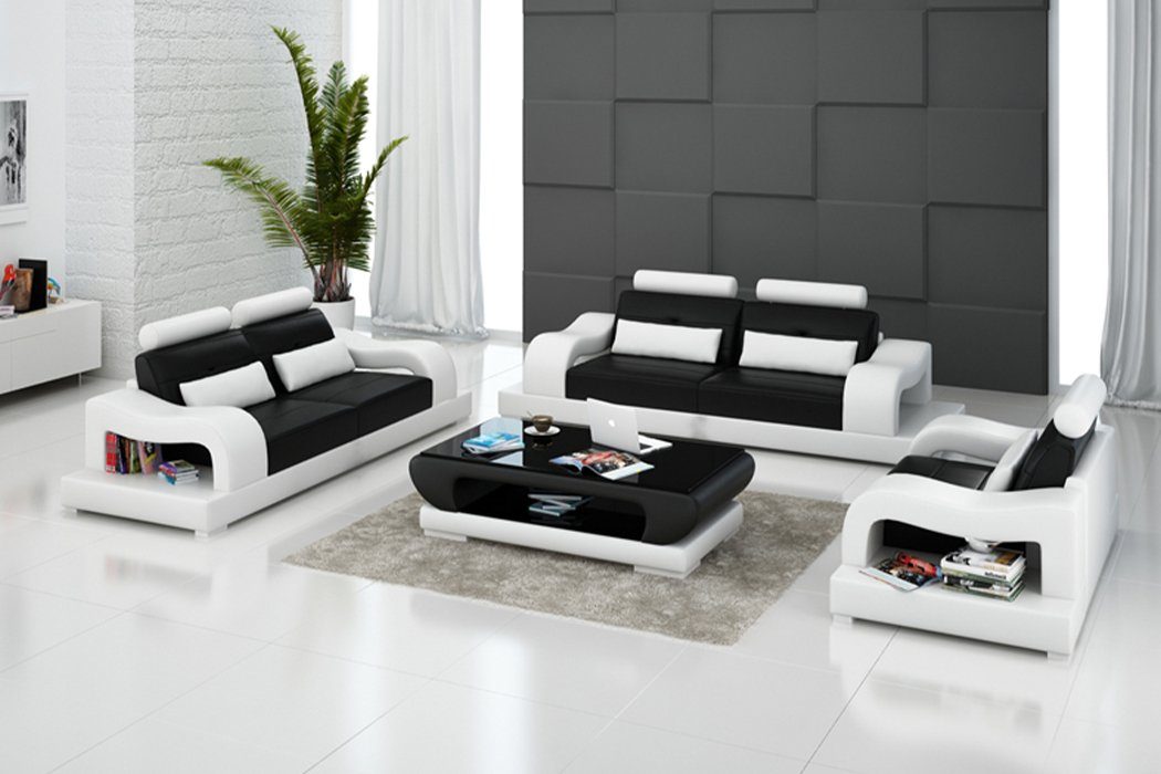 Polstermöbel Made Luxus Europe Sofa Weiß 3+2+1 stilvolle Sofas Couchgarnitur JVmoebel Neu, in