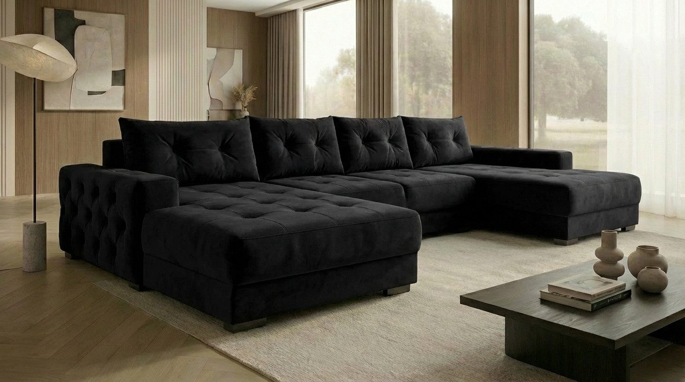 A&J MöbelLand GmbH Ecksofa VIENA, FABIO, VALTOR, MODENA mit Schlaffunktion, Bonellfederkern, Viele Varianten zur Auswahl – wählen Sie Farbe!, TOP ANGEBOT!