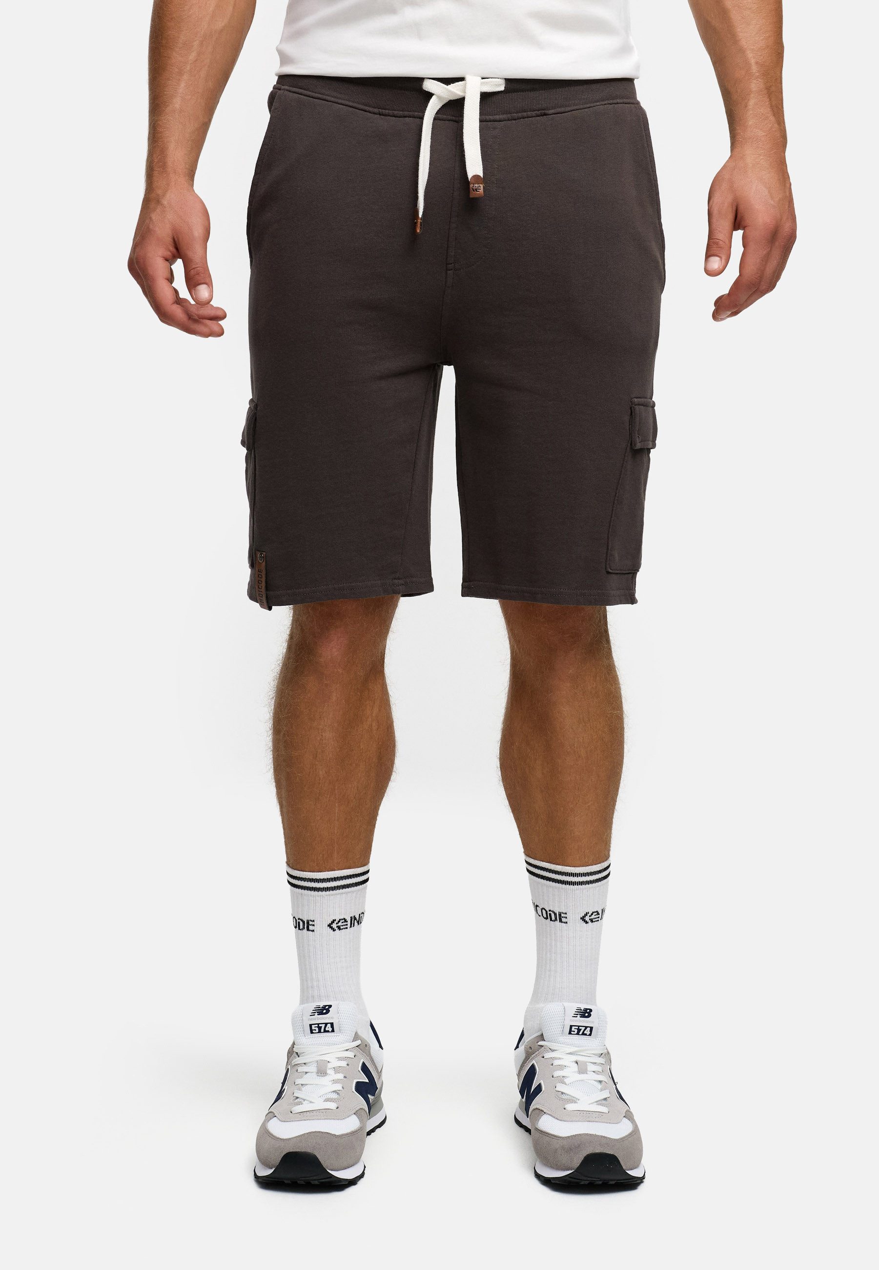 INDICODE Sweatshorts Herren White Rock Sweat Shorts Herrenshorts aus 100 % Baumwolle