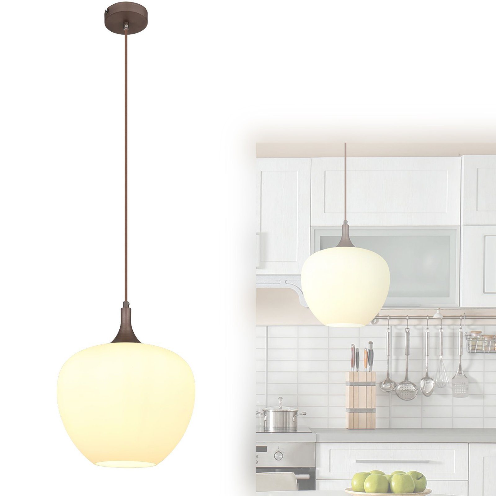 bmf-versand Hängeleuchte Hängelampe Esszimmer Hängeleuchte 1 Flammig Pendelleuchte Wohnzimmer